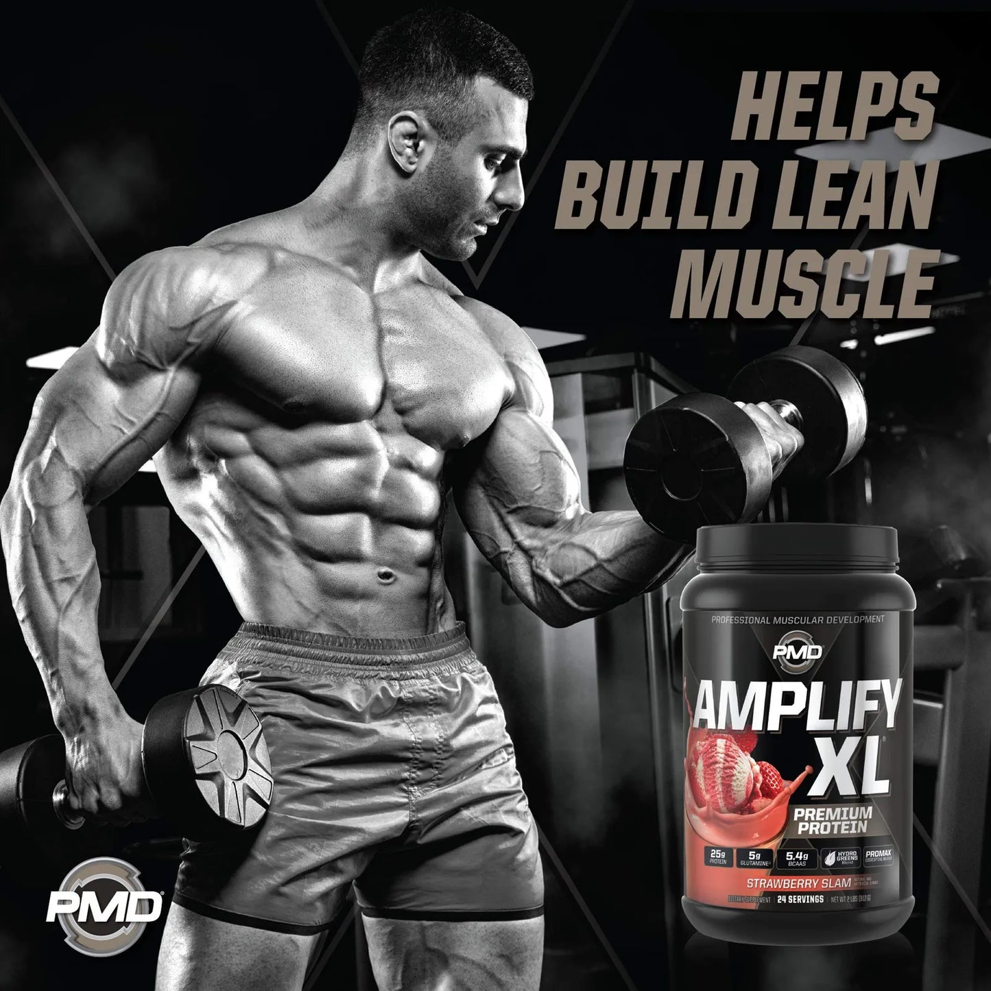 Proteína Sports Amplify XL Premium Sabor Fresa Para Músculo Y Recuperación