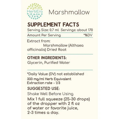 Tintura Extracto Hierbas Raíz Malvavisco Superconcentrado Sin Alcohol 4 fl oz