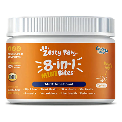 Zesty Paws Multivitamina 8 En 1 Perros Pequeños 90 Capsulas Salud Y Energía
