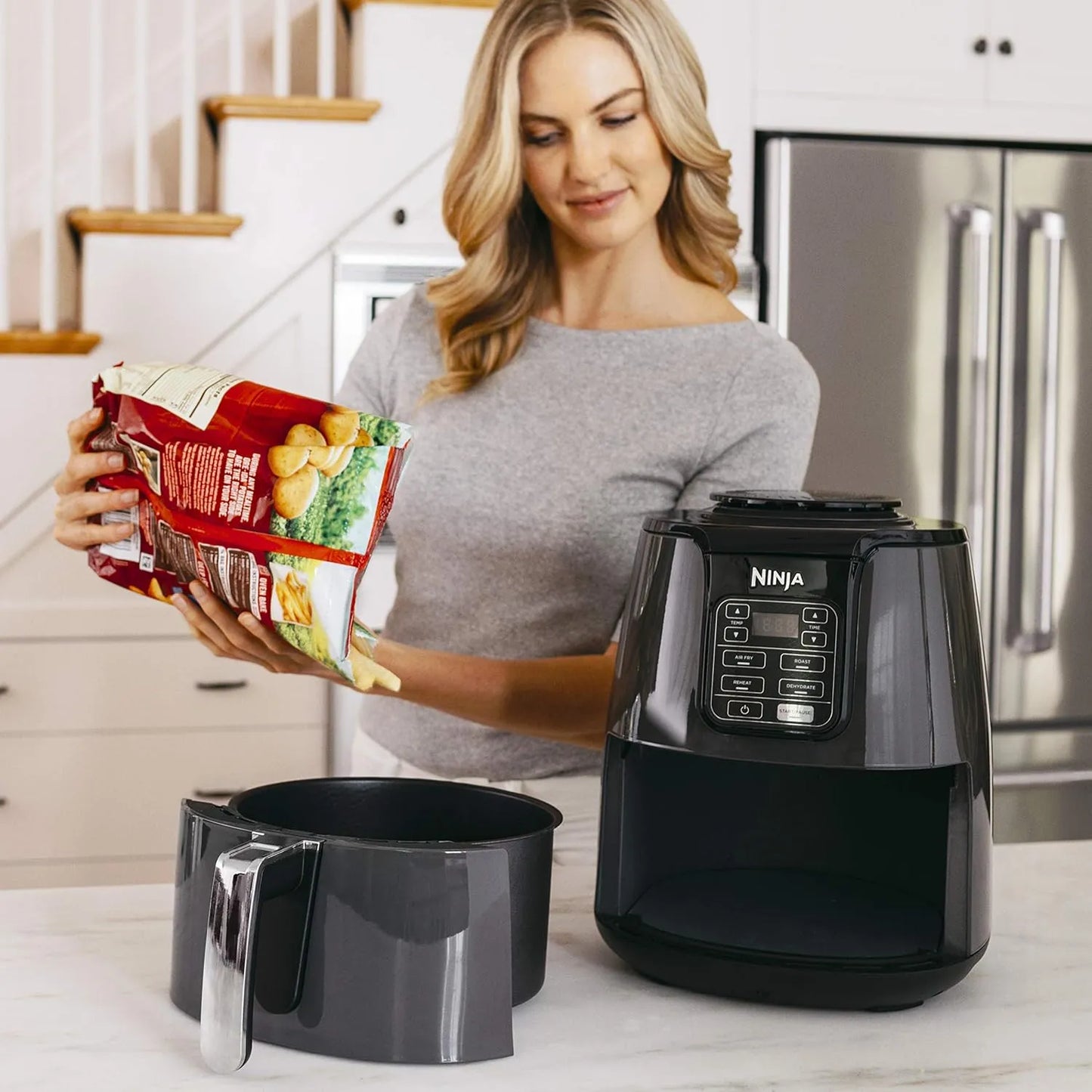 Freidora De Aire Ninja Af101 4 En 1 Cocina Saludable Y Rapida