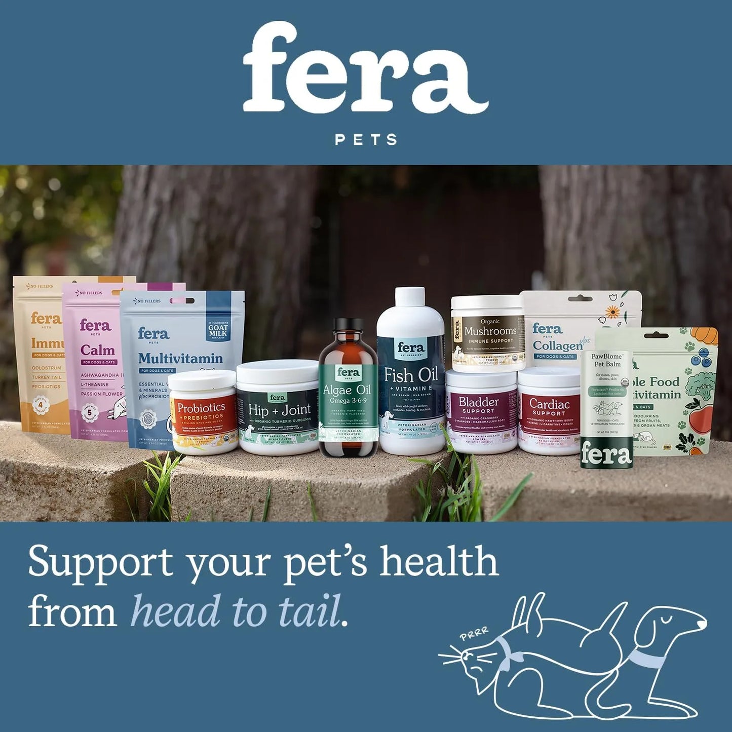 Multivitaminico Leche De Cabra Para Gatos Y Perros Con Probioticos Fera Pet Organics