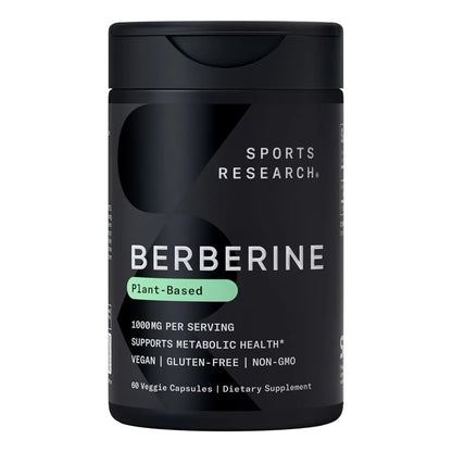 Sports Research Berberina 1000 Mg 60 Capsulas Apoyo Metabólico Vegano