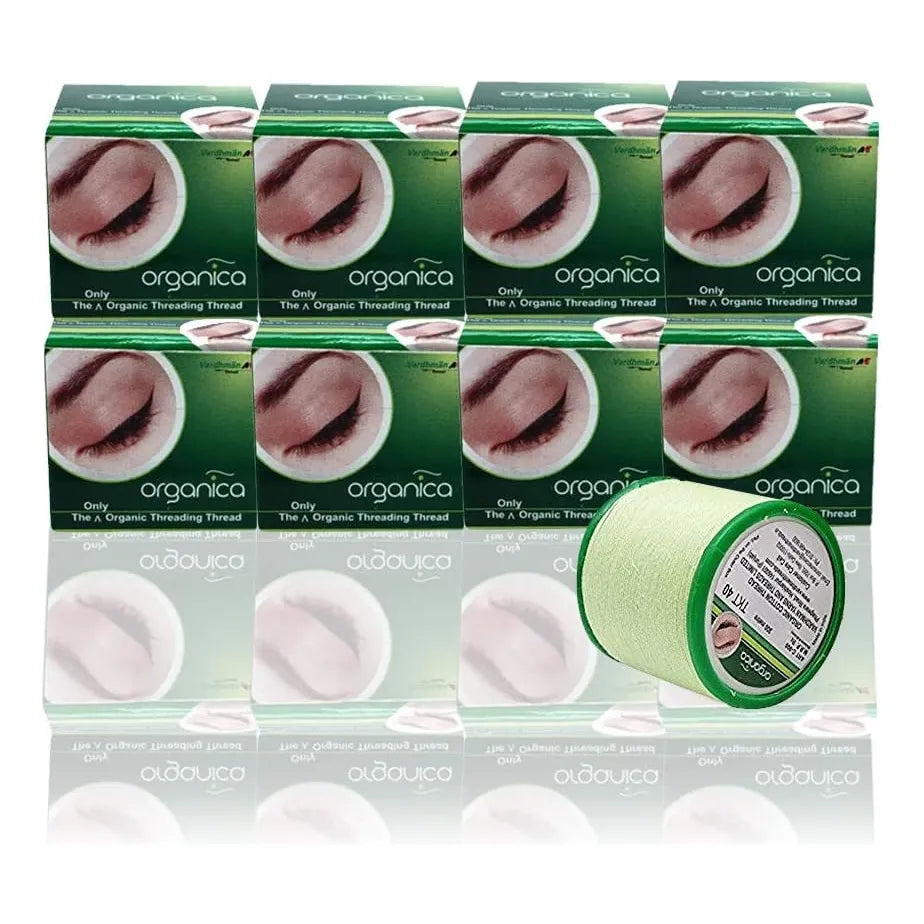 Hilo Depilatorio Para Cejas 40 Carretes 300m Organico India Algodon Premium