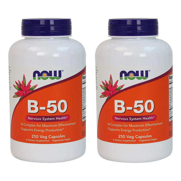 Complejo B 50 250 Capsulas Vegetales Paquete Doble Now Foods