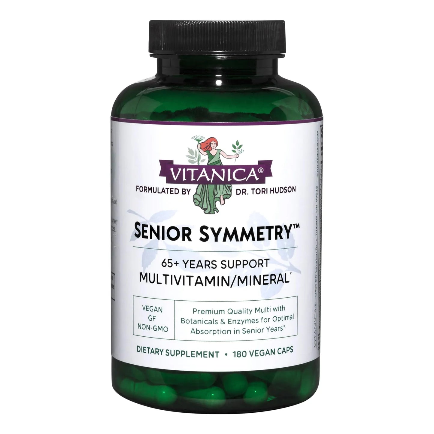 Multivitaminas Y Minerales Para Adultos Mayores Senior Symmetry Vegano 180 Cápsulas