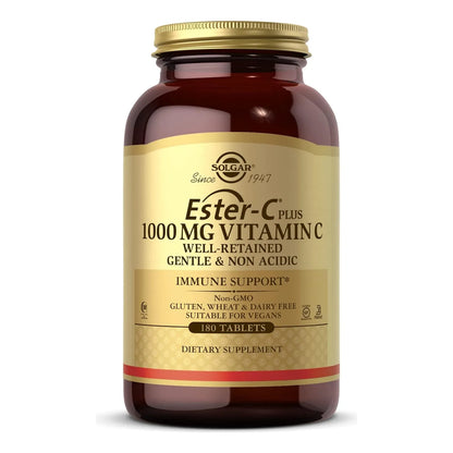 Ester C Plus 1000 Mg Vitamina C No Acida 180 Tabletas Solgar Defensas 24H