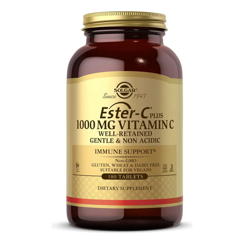 Ester C Plus 1000 Mg Vitamina C No Acida 180 Tabletas Solgar Defensas 24H