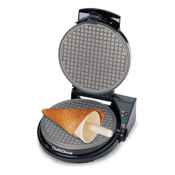 Chefs Choice Waffle Cone Express Maquina Para Hacer Conos De Helado Plateado