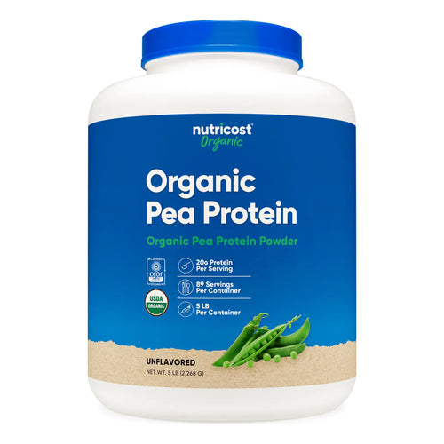 Proteína En Polvo Aislada De Guisante Orgánica 5LBS Sin Sabor USDA Organic Vegana Sin Gluten