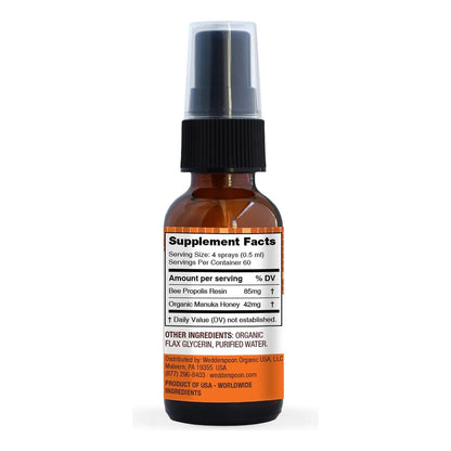 Spray Garganta Miel Propoleo Manuka 30ml Alivio Natural Importado
