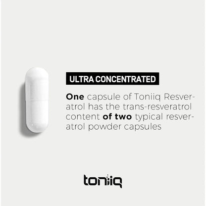 Cápsulas De Resveratrol Toniiq 98% Pureza Antioxidante - Imagen 2