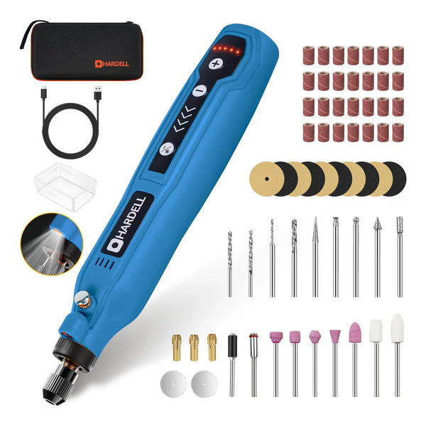 Herramienta Giratoria Inalambrica 5 Velocidades 61 Accesorios Multifuncional DIY