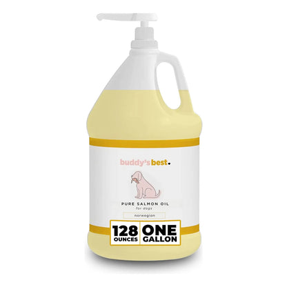 Aceite De Salmón Para Perros Buddys Best 1 Galón Con Bomba Omega 3 Noruego