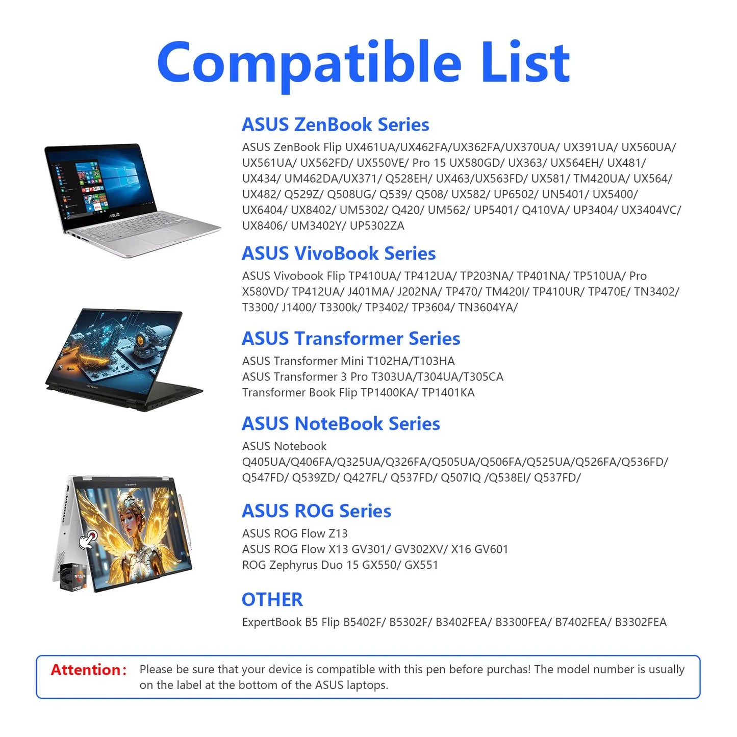 Lápiz Óptico Táctil Activo Ultrafino 1024 Niveles De Presión Para ASUS