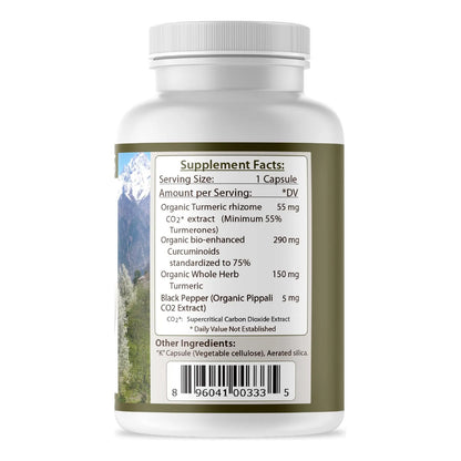 Capsulas De Curcuma Curcumina Organica 525 Mg Extracto Super 120 Unidades Vegano Sin Gluten