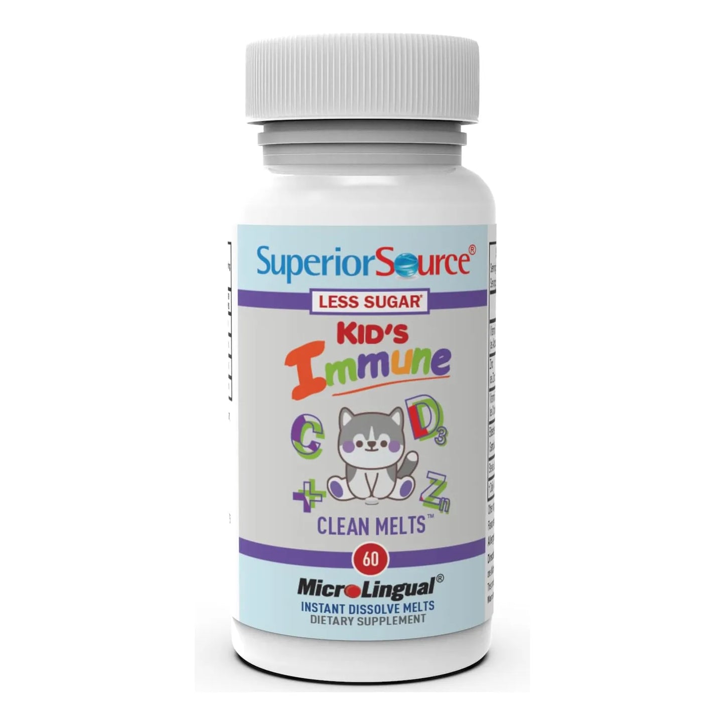 Tabletas Microlingües Kids Inmunidad Disolución Rápida 60 Unidades Con Zinc Y Vitamina C