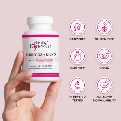 Vitamina D3 2000 Ui Con K1 Y K2 30 Cápsulas Huesos Fuertes E Inmunidad