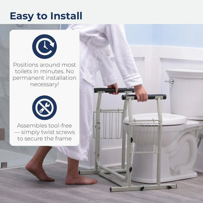Rail De Seguridad Para Inodoro Drive Medical Soporte 300 Lbs Ajustable