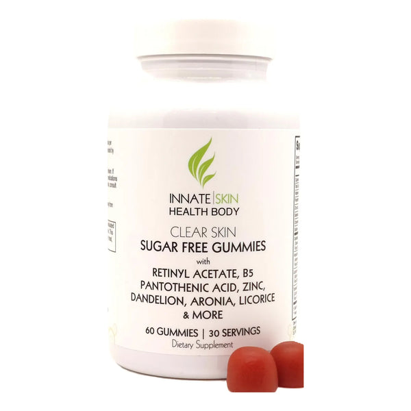 Gomitas Clear Skin Para Acné Ácido Pantoténico Antioxidantes 60 Unidades