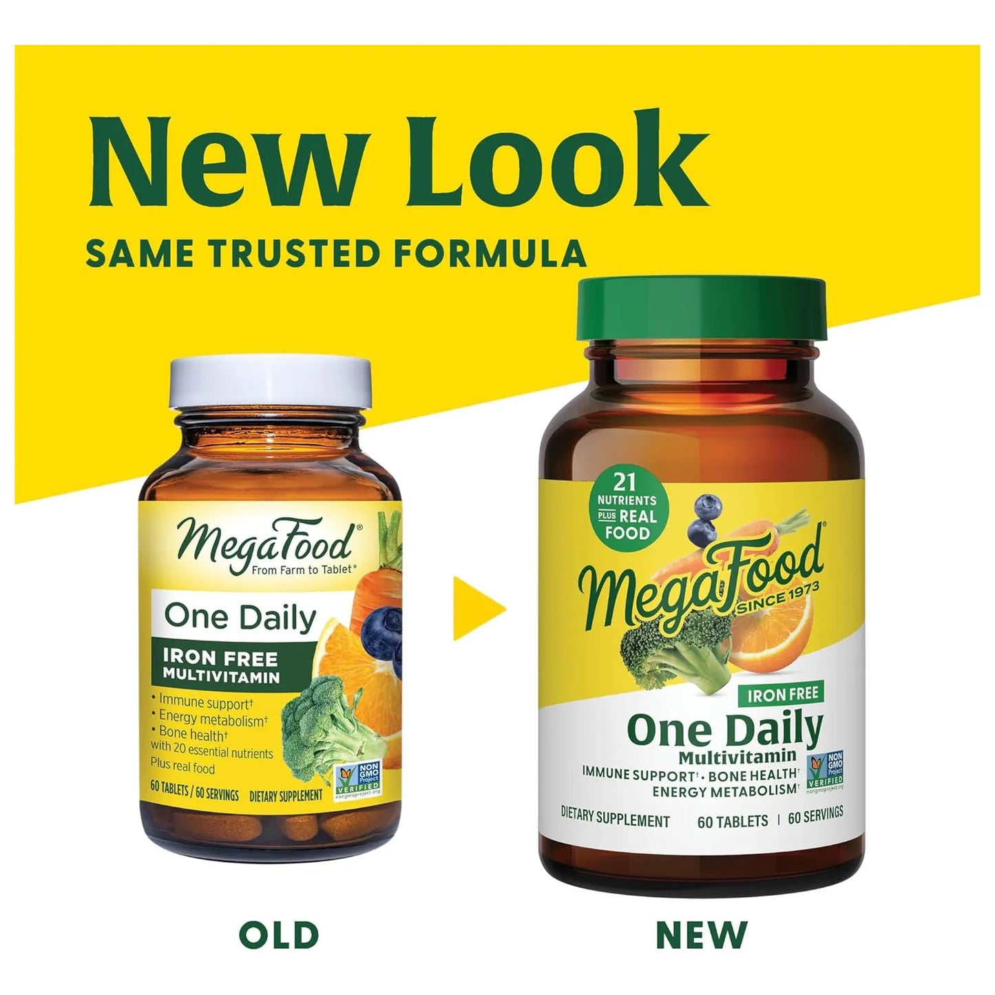 Multivitaminico MegaFood One Daily Con Alimentos Reales Soporte Inmunologico Y Energia
