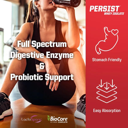 Persist Whey Isolate Proteína Aislada De Suero Brian Shaw 30 Porciones Sabor Mantequilla