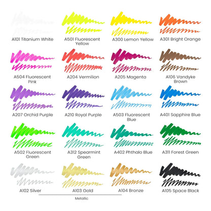 Marcadores Acrílicos Arteza 20 Colores Pintura Roca Vidrio Madera