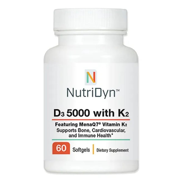 Vitaminas D3 5000 Ui Con K2 60 Cápsulas Blandas Para Salud Ósea E Inmunológica