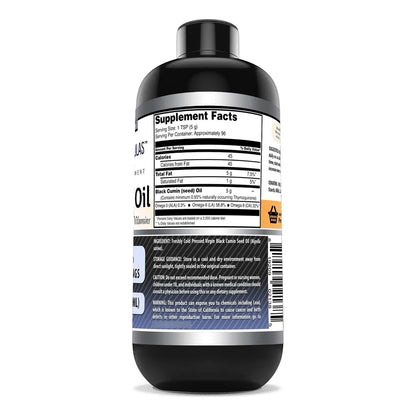 Aceite De Semilla Negra Prensado En Frio 473 Ml Natural Nigella Sativa Sin Omg Sin Gluten
