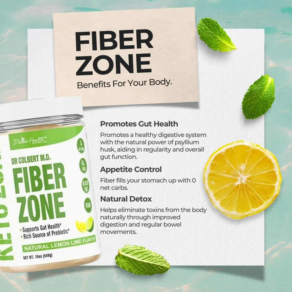 Polvo De Fibra Sabor Limón Y Lima Con Prebióticos Fibra Soluble E Insoluble