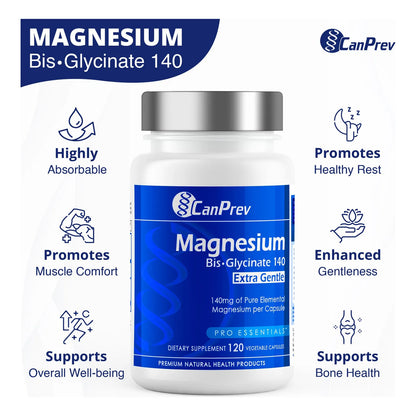 Bisglicinato De Magnesio 120 Capsulas 140 Mg Alta Biodisponibilidad