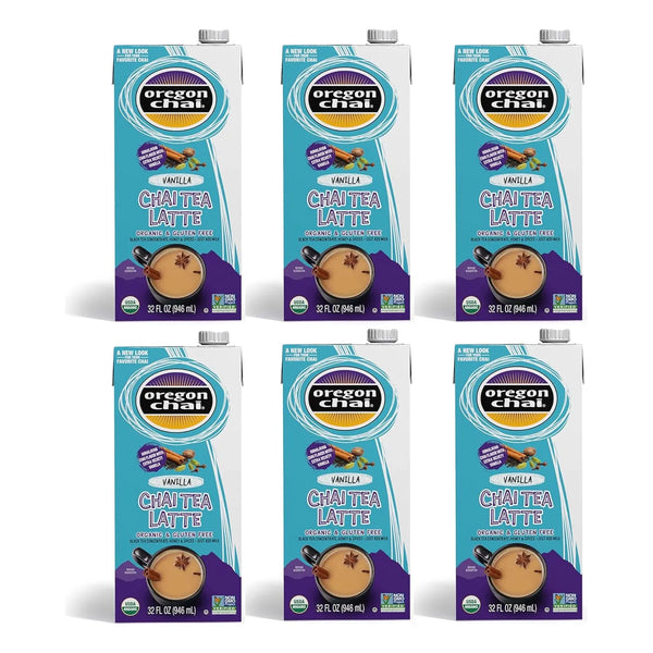 Concentrado De Té Chai Vainilla Líquido 946 Ml Paquete De 6 Oregon Chai