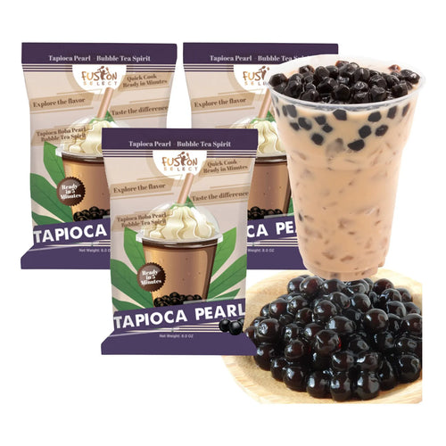 Perlas De Tapioca Cocción Rápida Sabor Azúcar Morena Boba 3 Paquetes