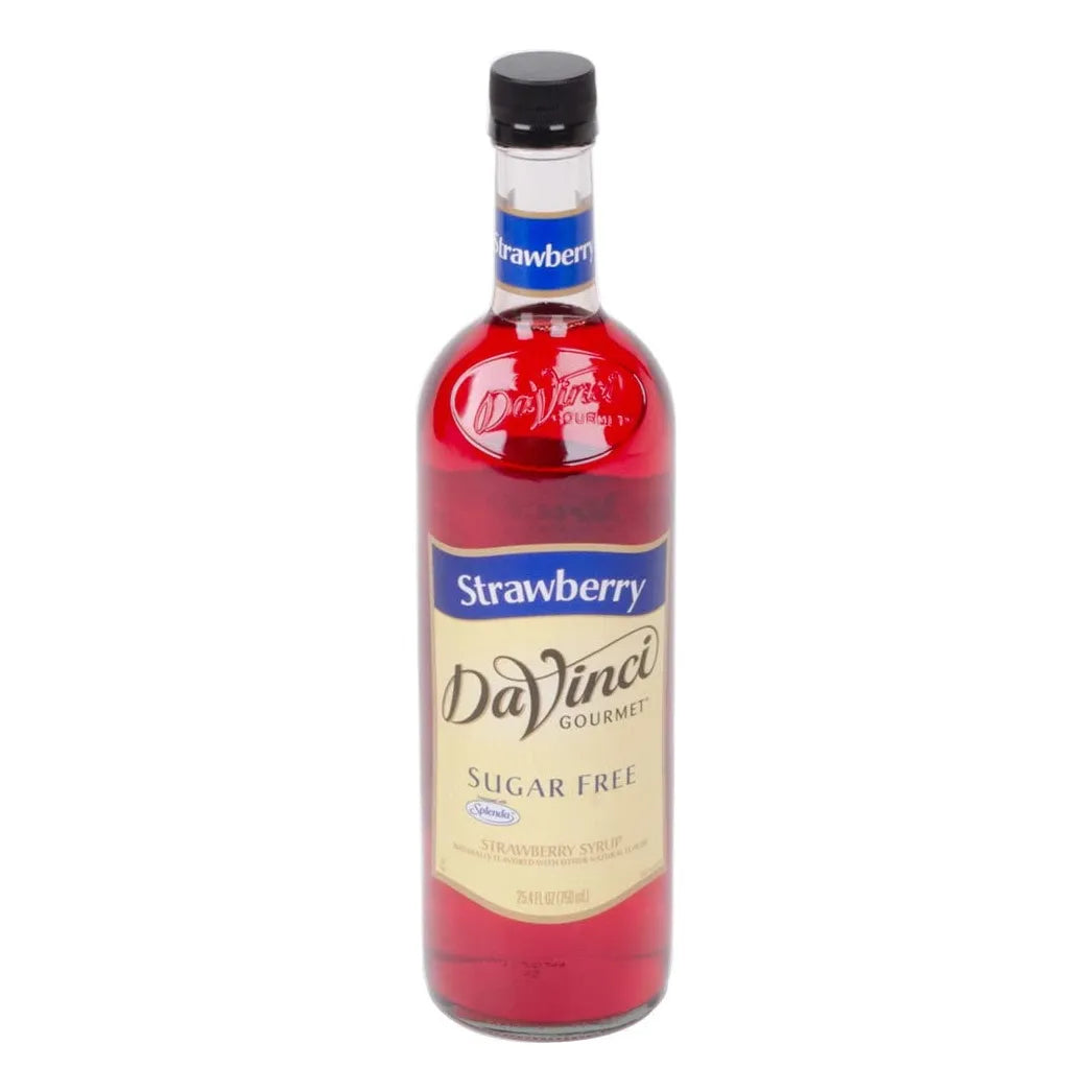 Jarabe De Fresa Sin Azúcar Da Vinci Gourmet 25.4 Fl Oz Endulzado Con Splenda