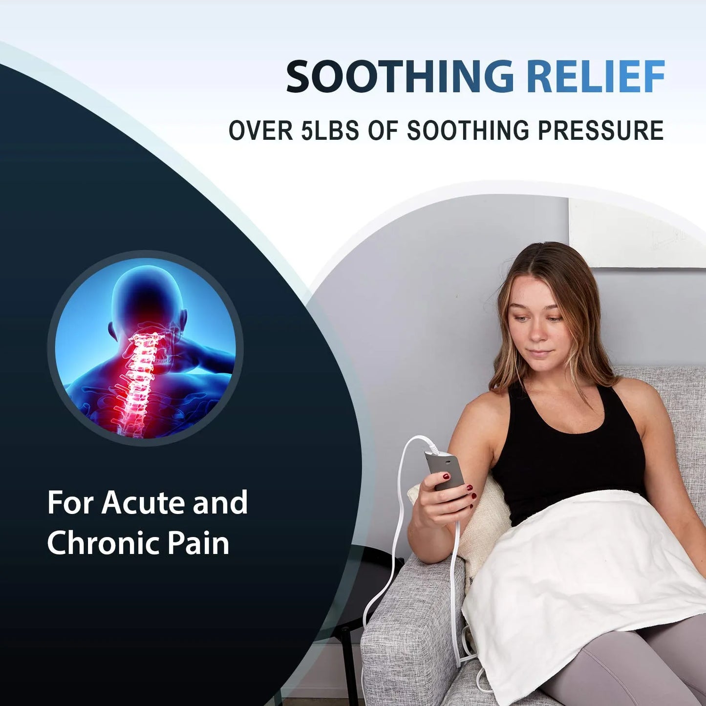 Almohadilla Termica Humeda Extra Caliente ThermoRelief Alivio Profundo Dolor