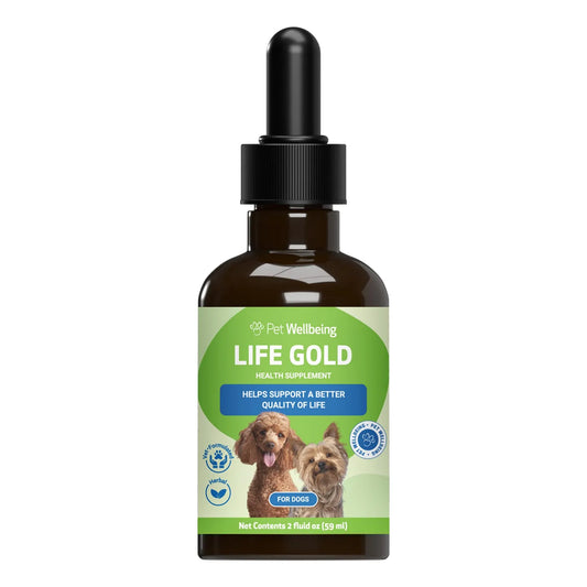Suplemento Life Gold Para Perros Y Gatos Apoyo Natural Contra Cáncer 2 Onzas