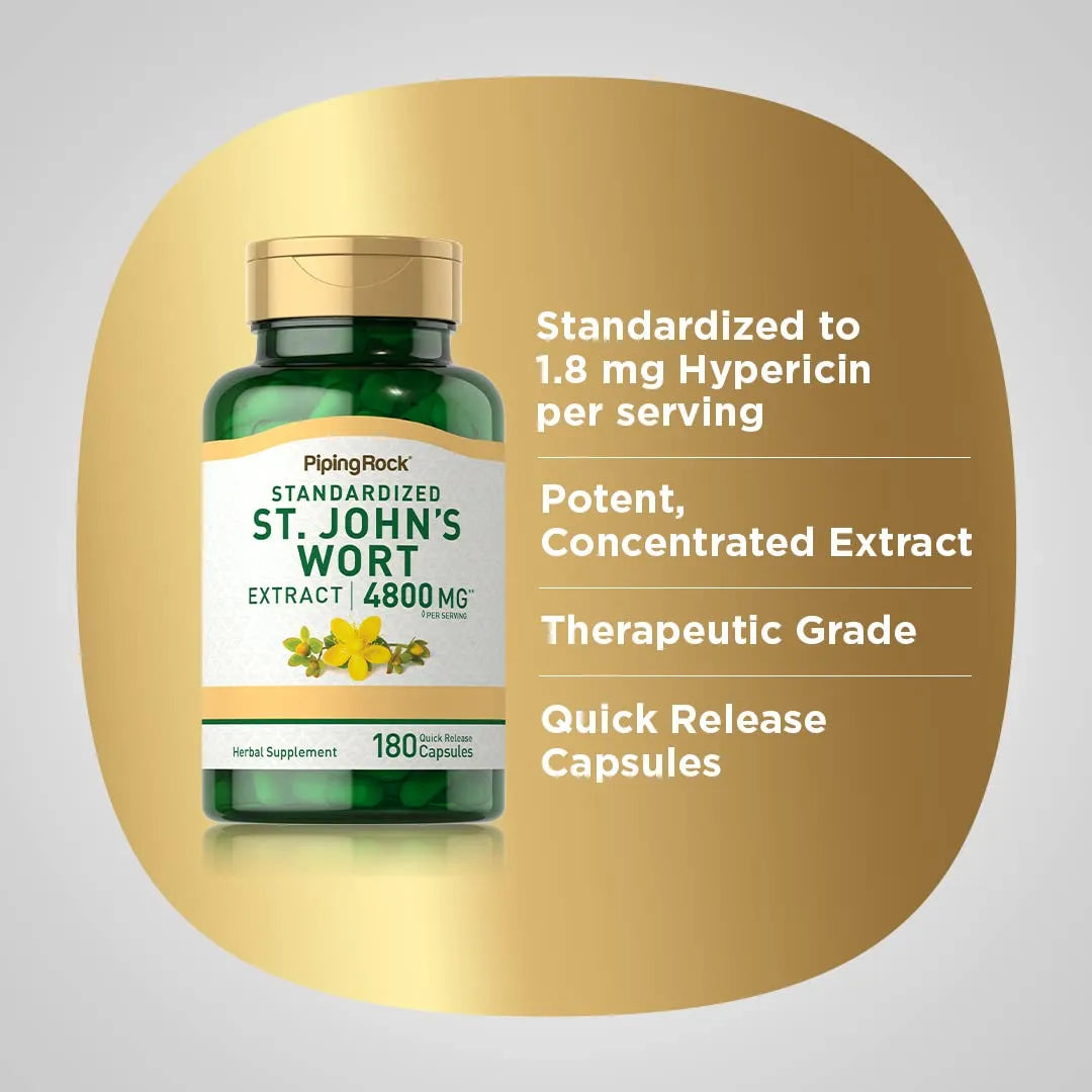Cápsulas De Hierba De San Juan 4800 Mg 180 Unidades Extracto Estandarizado