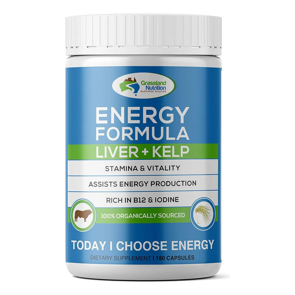 Hígado De Res Orgánico Con Algas Fórmula Energética 2 En 1 B12 Yodo Hierro