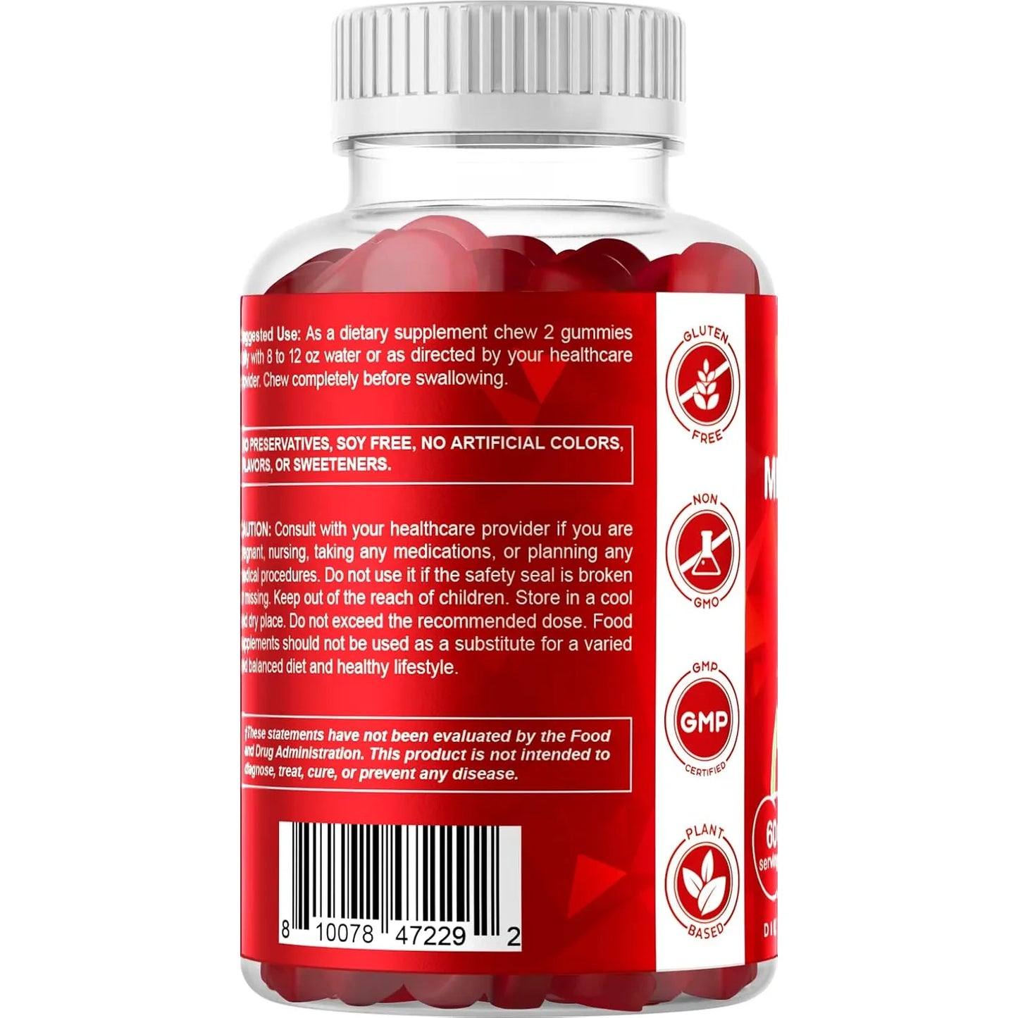 Gomitas De Vitamina B12 Metilo 5000 Mcg 120 Unidades Sabor Cereza Veganas