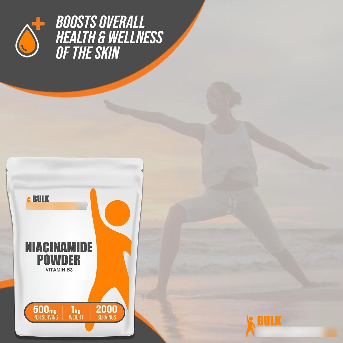 Polvo De Niacinamida 500 Mg Vitamina B3 Piel Radiante Antioxidante