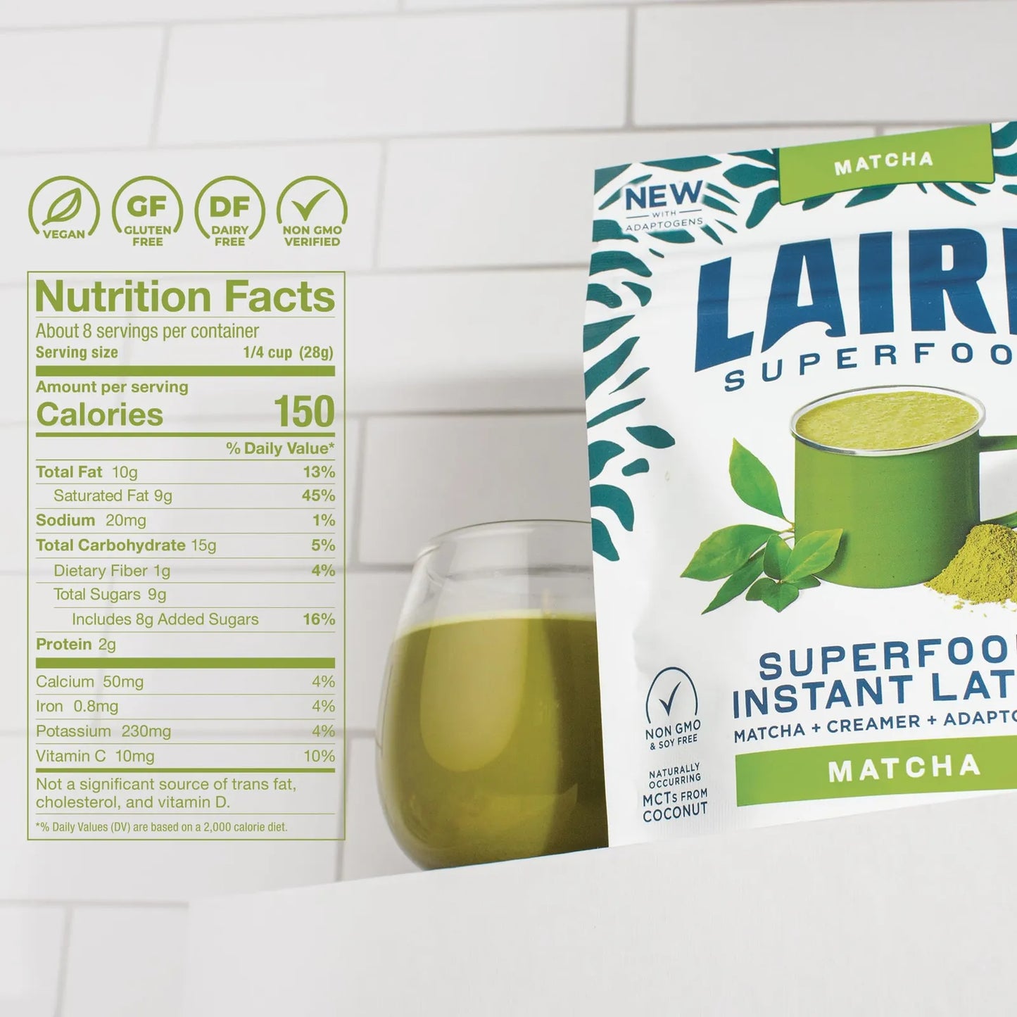 Instafuel Matcha Plus Creamer Polvo De Té Verde Matcha Latte Antioxidante Sin Lácteos Vegano