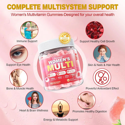 Gomitas Multivitaminicas Sin Azucar Con Omega3 Para Mujer Piel Cabello Uñas