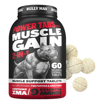 Bully Max Suplemento Canino 60 Tabletas Aumenta Masa Muscular Y Energía