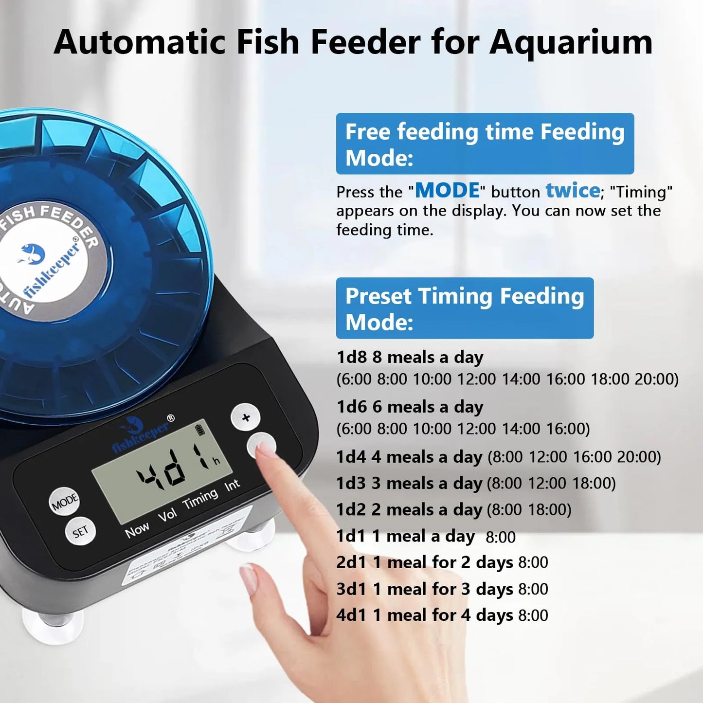 Alimentador Automático Recargable Con Dispensador De Precisión Para Peces Y Tortugas