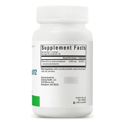 Vitamina B12 2000 Mcg Energia Enfoque Metilacion Soporte Neurologico Vegano