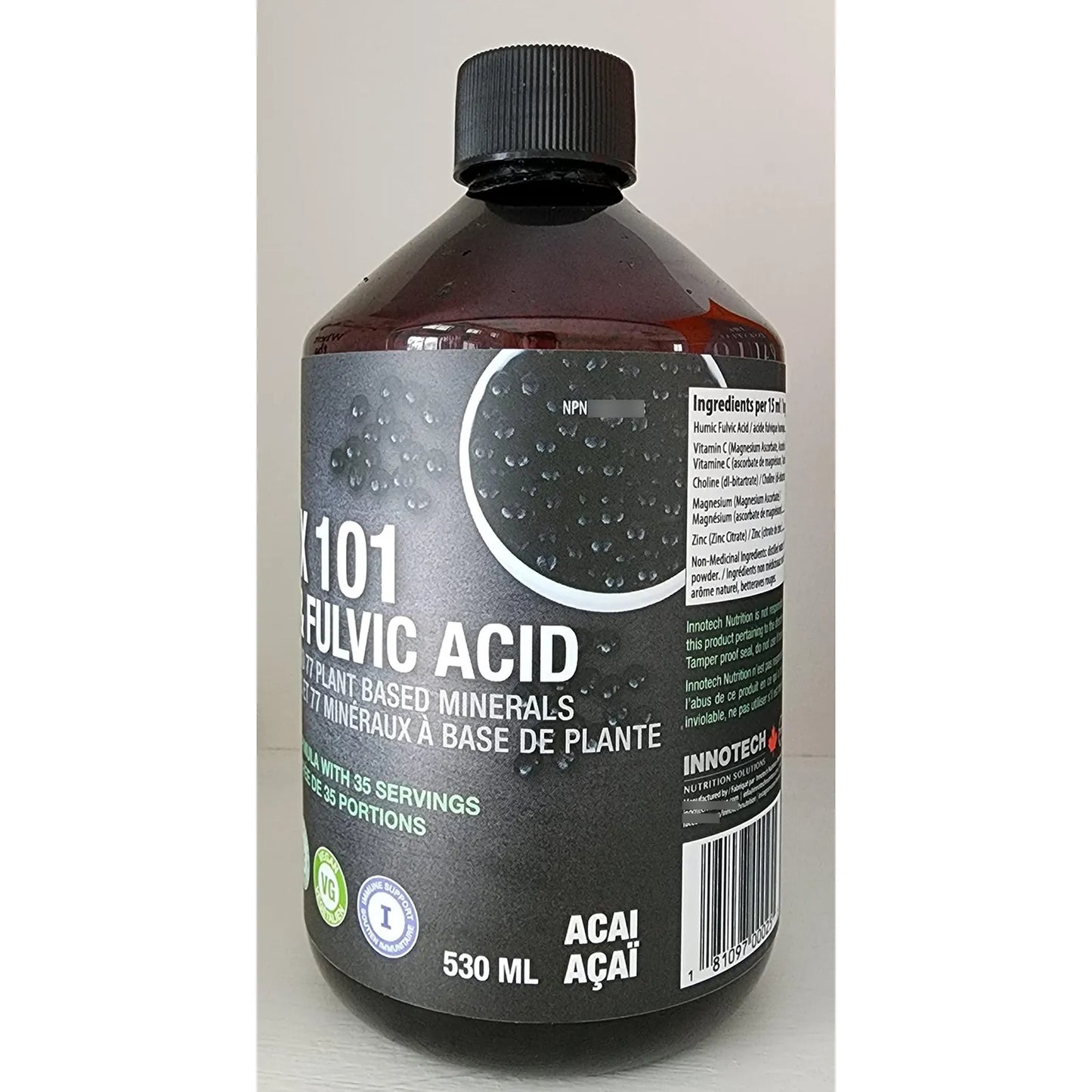 Innotech Nutrition Desintoxicacion 101 Acido Fulvico Te Verde Acai 16.9 Fl Oz