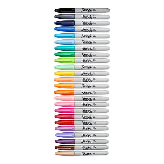 Marcadores Permanentes Sharpie Punta Fina 24 Colores Profesionales Y Duraderos