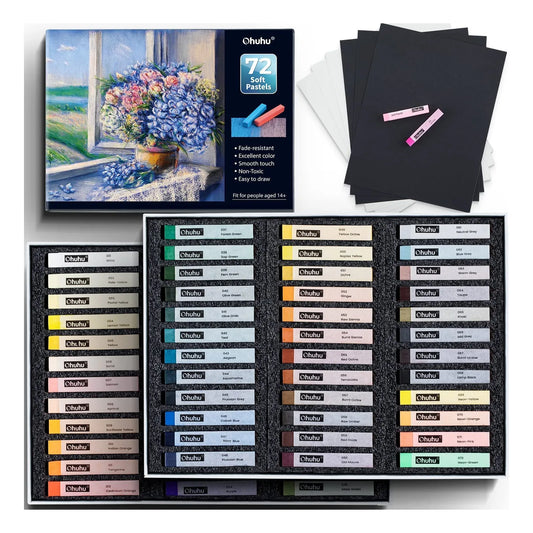 Ohuhu Juego De 72 Marcadores Pastel Suaves Con Papeles Colores Vibrantes Y Fluorescentes