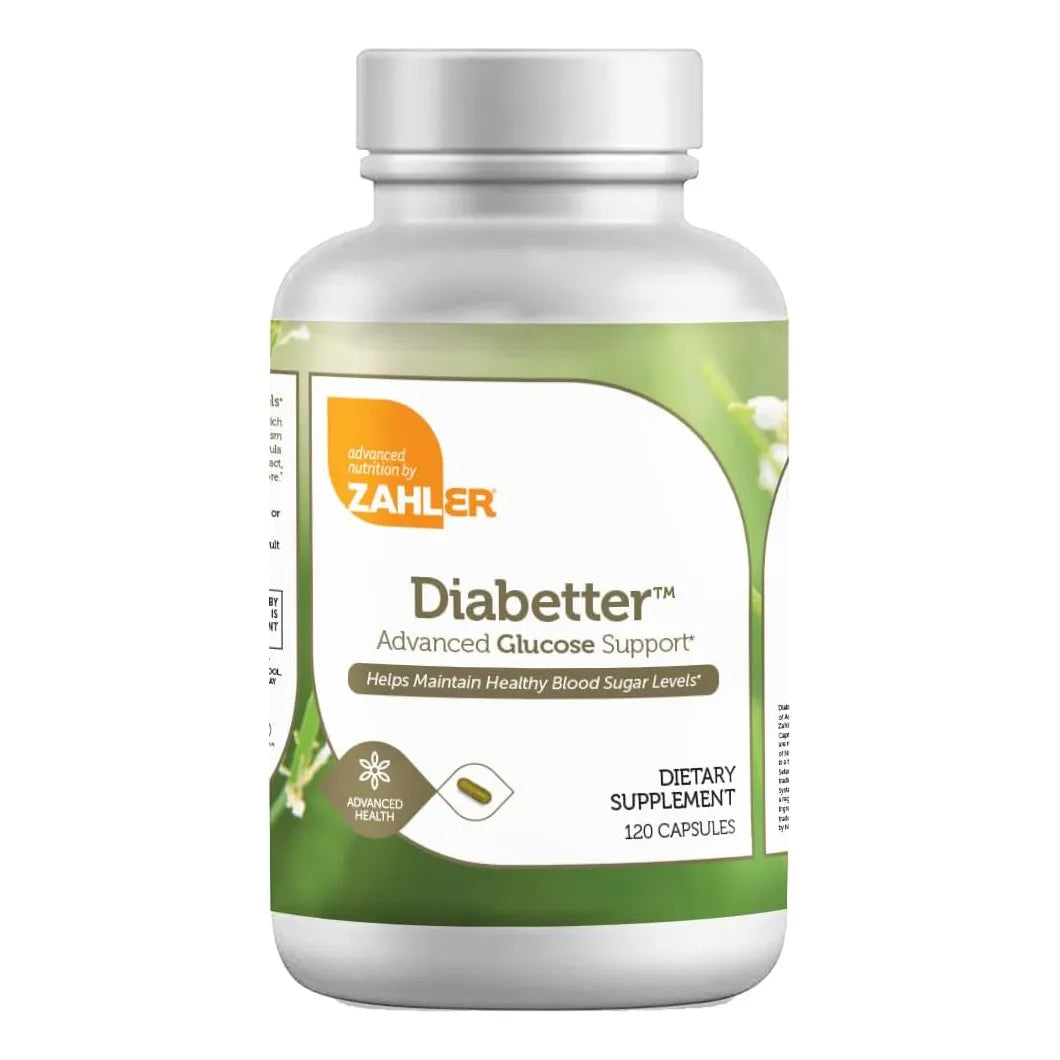 Suplemento Avanzado De Apoyo A La Glucosa Con Canela Zahler Diabetter 120 Cápsulas Certificado Kosher