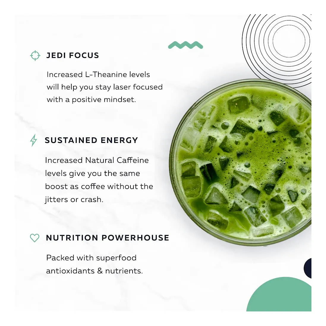 Té Matcha Energy 40g Alta Cafeína 170mg Enfoque Energía Sostenible