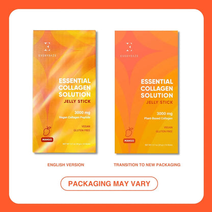 Gel De Colageno Esencial Sabor Mango 10 Paquetes Cabello Piel Uñas